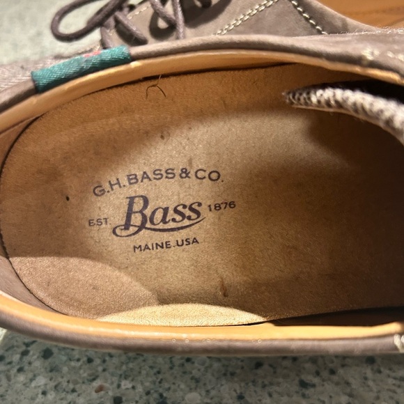 NWOT-Bass Brown Herringbone Oxford Shoes - Picture 12 of 12